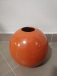 Okrugla narančasta vaza iz 80 - tih (keramička)