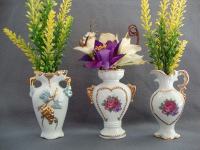 Porculanske vaze 3 komada ručno oslikano starinske