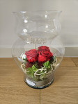 Vaza s umjetnim ružama - visina 30,5 cm - za poklon ili dekoraciju