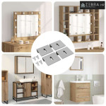 Držač za ogledalo 12 pcs Nikla 35 x 30 x 8,3 mm Čelik