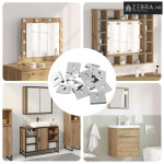 Držač za ogledalo 340 pcs Nikla 35 x 30 x 8,3 mm Čelik