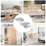 Držač za ravno montiranje 2 pcs Srebrno 75 x 66 mm Čelik