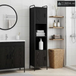 Kupaonski ormar Crni hrast 46 x 36 x 181 cm Konstruirano drvo - Crni h