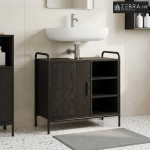 Kupaonski ormar Crni hrast 65,5 x 34 x 61 cm Konstruirano drvo - Crni
