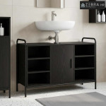 Kupaonski ormar Crni hrast 95 x 34 x 61 cm Konstruirano drvo - Crni hr