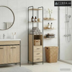 Kupaonski ormar Hrast sonoma 40 x 36 x 200,5 cm - Hrast sonoma