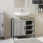 Kupaonski ormar Siva Sonoma 65,5 x 34 x 61 cm Konstruirano drvo - Siva