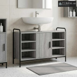 Kupaonski ormar Siva Sonoma 95 x 34 x 61 cm Konstruirano drvo - Siva S