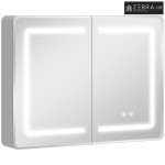 Kupaonski ormarić s LED ogledalom, 60 x 80 cm, protiv zamagljivanja