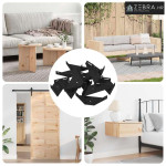 Kutni nosač 12 pcs Crna 138,5 x 50,5 x 16 mm Željezo