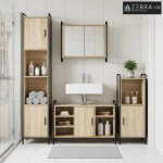Set ormarića za kupaonicu 2 kom. Hrast sonoma 65,5 x 34 x 61 cm - Hras