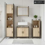 Set ormarića za kupaonicu 2 kom. Hrast sonoma 65,5 x 34 x 61 cm - Hras