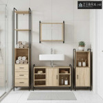 Set ormarića za kupaonicu 3 kom. Hrast sonoma 40 x 36 x 181 cm - Hrast