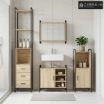 Set ormarića za kupaonicu 3 kom. Hrast sonoma 40 x 36 x 181 cm - Hrast