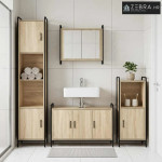 Set ormarića za kupaonicu 3 kom. Hrast sonoma 40 x 36 x 99,5 cm - Hras