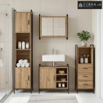 Set ormarića za kupaonicu 4 kom. Hrast artisan 40 x 36 x 181 cm - Hras