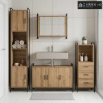 Set ormarića za kupaonicu 4 kom. Hrast artisan 40 x 36 x 181 cm - Hras