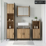 Set ormarića za kupaonicu 4 kom. Hrast artisan 40 x 36 x 181 cm - Hras