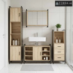Set ormarića za kupaonicu 4 kom. Hrast sonoma 40 x 36 x 181 cm - Hrast