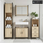 Set ormarića za kupaonicu 4 kom. Hrast sonoma 40 x 36 x 181 cm - Hrast