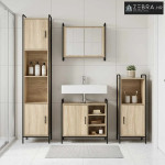 Set ormarića za kupaonicu 4 kom. Hrast sonoma 40 x 36 x 181 cm - Hrast