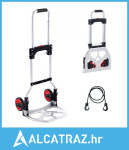 Sklopiva ručna kolica, nosivost 77 kg, prijenosna aluminijska kolica,