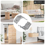 Ukljucuje: nosač 2 pcs Cinkom premazano 106 x 55 x 1,5mm Čelik