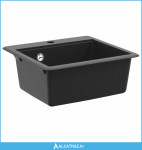 Umivaonik Crna 470 x 440 mm Granit - NOVO