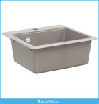 Umivaonik Siva 470 x 440 mm Granit - NOVO