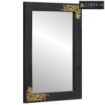 Zrcalo za kupaonicu s ogledalom Crna i srebrna 70 x 50 x 2,5 cm