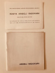 Kosta Angeli Radovani,katalog izložbe u Beogradu,1963.,i kartolina