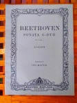 NOTE BEETHOVEN SONATA G-DUR ZA KLAVIR IVO MAČEK ZAGREB 1972