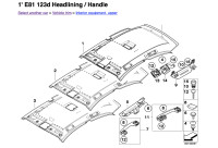 BMW Serija 1, E81 tapet obloga krova, sivo nebo, komplet