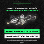 ALFA ROMEO 147, 156, GT, GIULIA, STELVIO - POLUOSOVINA, HOMOKINETIČKI