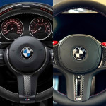 BMW znak za volan, 45 mm, plavo - bijeli i crno - bijeli, novo!