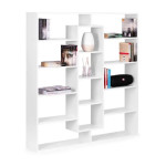 ModernHome Samostojeći Regal s 14 Polica – Bijeli, Moderan Dizajn