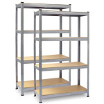 Plonos PL-701 metalni skladišni regali 174 × 80 × 40 cm – set 2 kom
