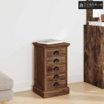 Komoda s ladicama Smeđa 35,5 x 29,5 x 60 cm Čvrsto teak drvo