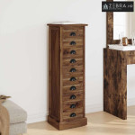 Komoda s ladicama Smeđa 35,5 x 30 x 100 cm Čvrsto teak drvo