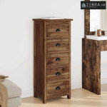 Komoda s ladicama Smeđa 45 x 35 x 110 cm Čvrsto teak drvo