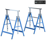Set od 2 sklopive radne skele, nosivost 200 kg, podesiva visina, plava