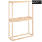 Stalak za gume 120 x 40 x 180 cm od masivne borovine - Prirodna 120 x