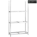 Stalak za gume s 3 razine srebrni 110 x 40 x 200 cm čelični - 1 Srebrn