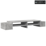 Stalak za monitor sa spremištem boja betona 100x27x15 cm drveni - Beto