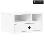 Stalak za printer bijeli 40x32x22,5 cm od konstruiranog drva - Bijela