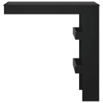 vidaXL Zidni barski stol crni 102 x 45 x 103,5 cm konstruirano drvo