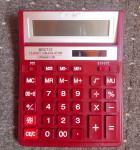 Novo kalkulator bordo crveni multifunkcionalni s original kutijom i ba