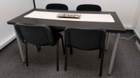 Konferencijski stol 150x75, crno-smeđi