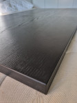 Radni stol ploča, 120x70, crna, jasenov furnir, Ikea