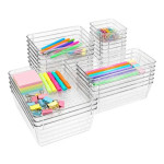 Ruhhy Organizatori za Ladice – Set od 25 Prozirnih Kutija, Modularni P